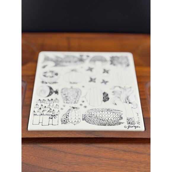 Mid Century Teak Cheese Tray by Georges Briard - Picture 2 of 6